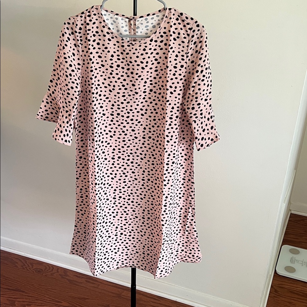 Tan Polka Dot Dress